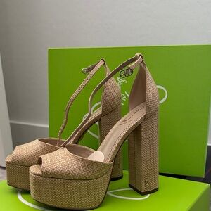 Sam Edelmam Tan Platform Heels